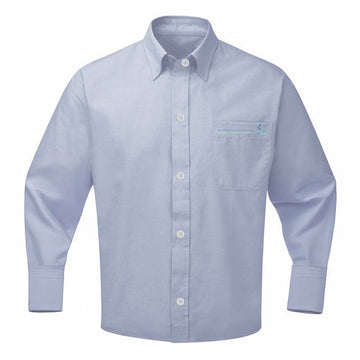 Secondary School Boys Blue Long Sleeve Shirt